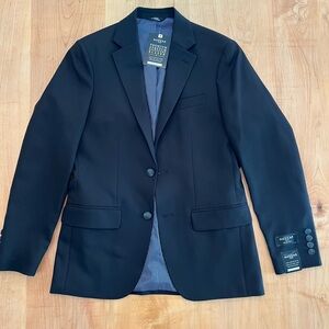 Haggar men's blazer black 36 regular slim fit lined nwt!